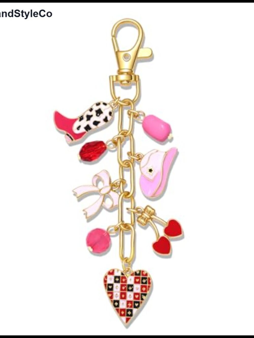Bag Charms Keychain Cute Purse Charm Handbag Accessory Metal Lobster Clasp